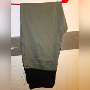 Womens Maternity Jeggings Olive Green Ankle Length